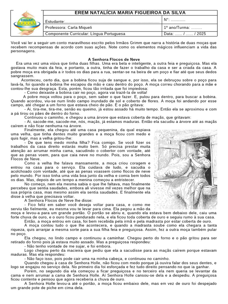 Leitura e Interpretação - Conto Maravilhoso | PDF
