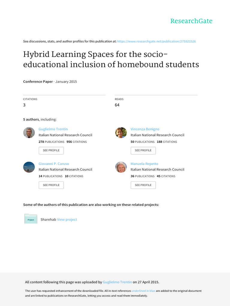 Hybrid Learning for Homebound Students | PDF | Teachers | Methodology