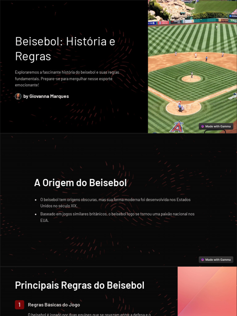 Beisebol Historia e Regras | PDF | Esportes