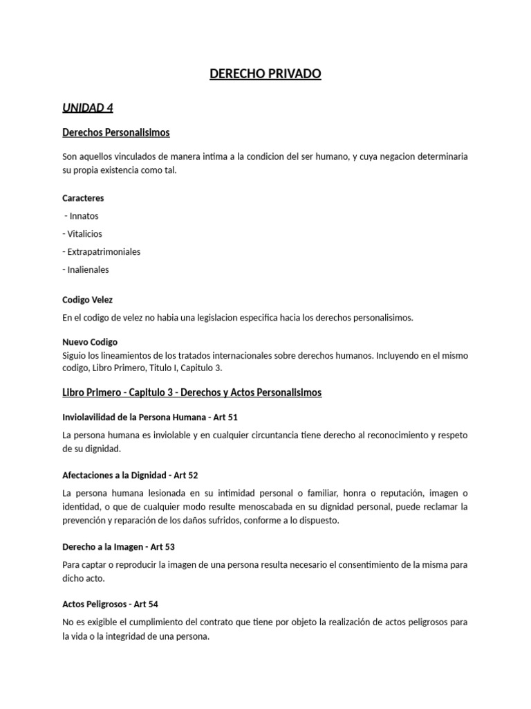 Derechos Personalísimos en el Nuevo Código | PDF | Justicia | Crimen y ...