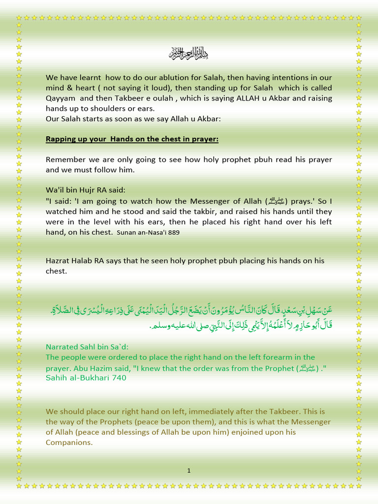 Rapping Up Hands On Chest | PDF | Islamic Belief And Doctrine | Muhammad