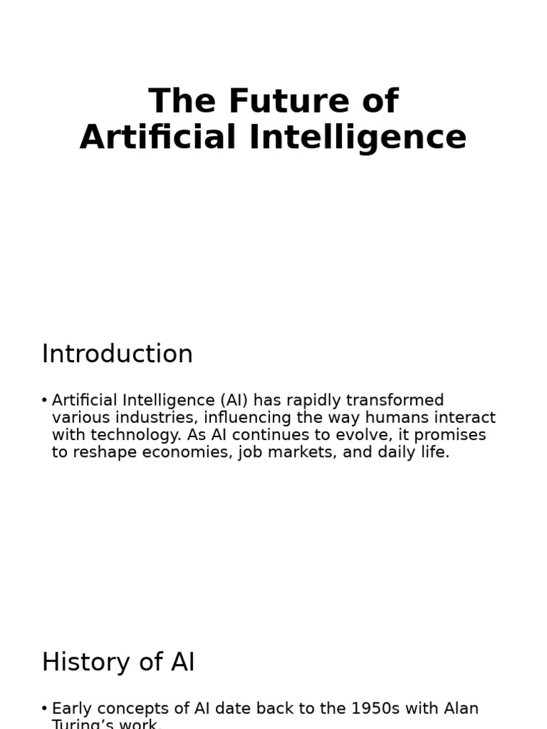 The Future of Artificial Intelligence | PDF