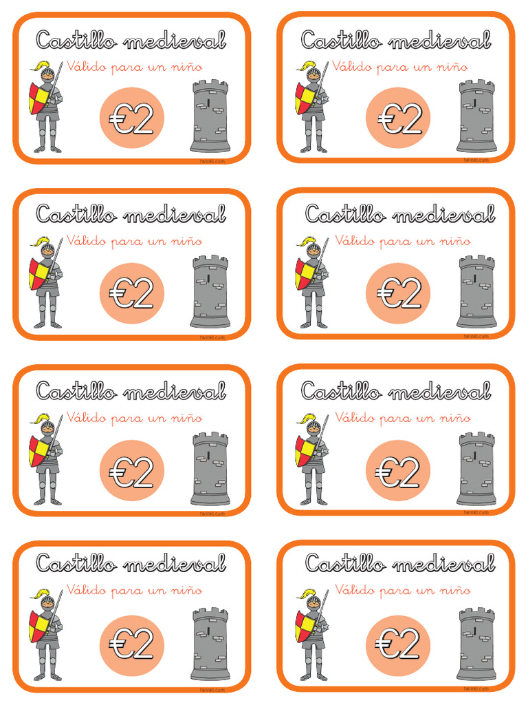 El Castillo Medieval Billetes De Juego De Rol PDF