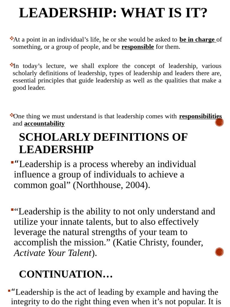 Understanding Leadership Concepts | PDF | Power (Social And Political ...