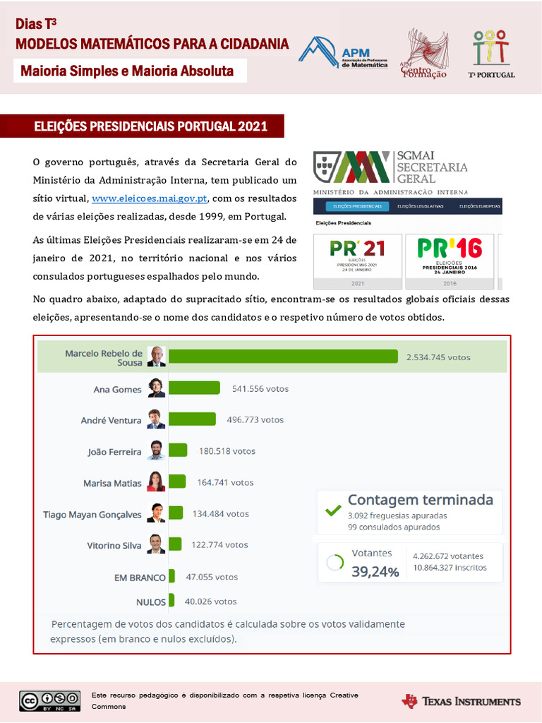 1 - Teoria - Das - Eleições - Maioria Simples e Absoluta | PDF