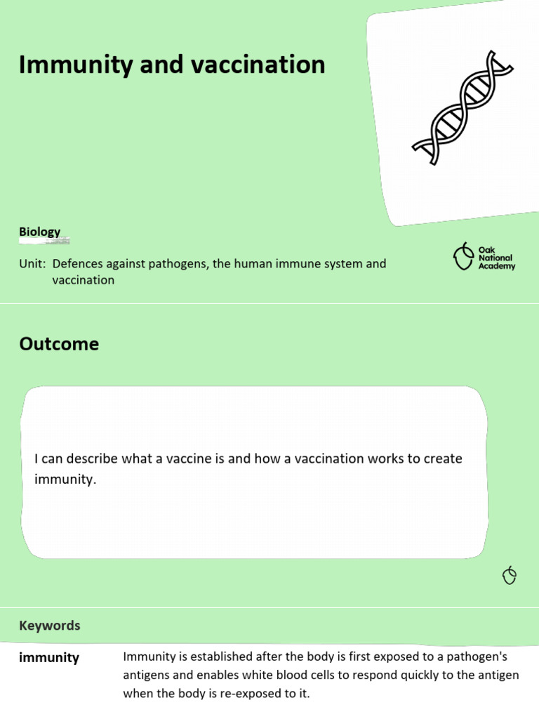 Immunity Through Vaccination Explained | PDF | Immune System | Vaccines