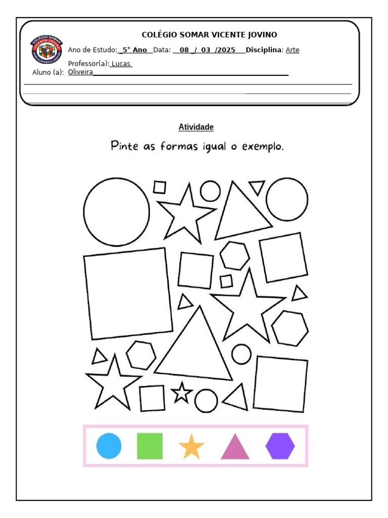 ATIVIDADE DE ARTE 5 Ano 2 | PDF