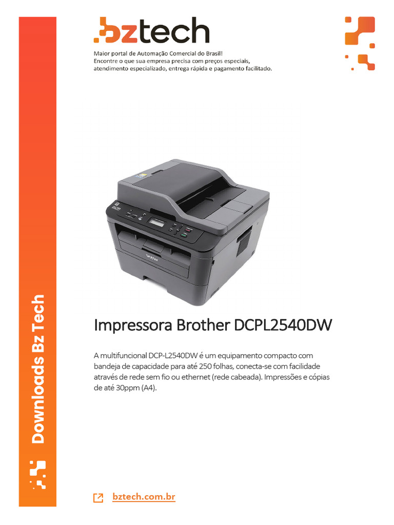 Manual Brother Dcpl2540dw | PDF | Wi-Fi | Impressão