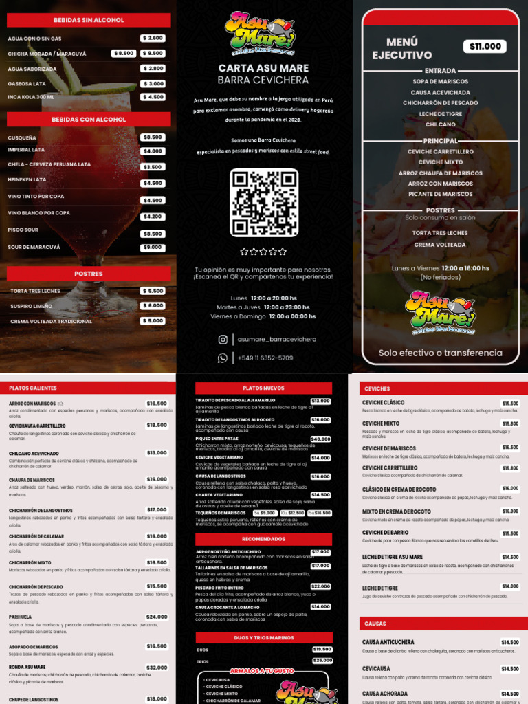 Menú y precios de La Manduca | PDF | Mariscos | Salsa