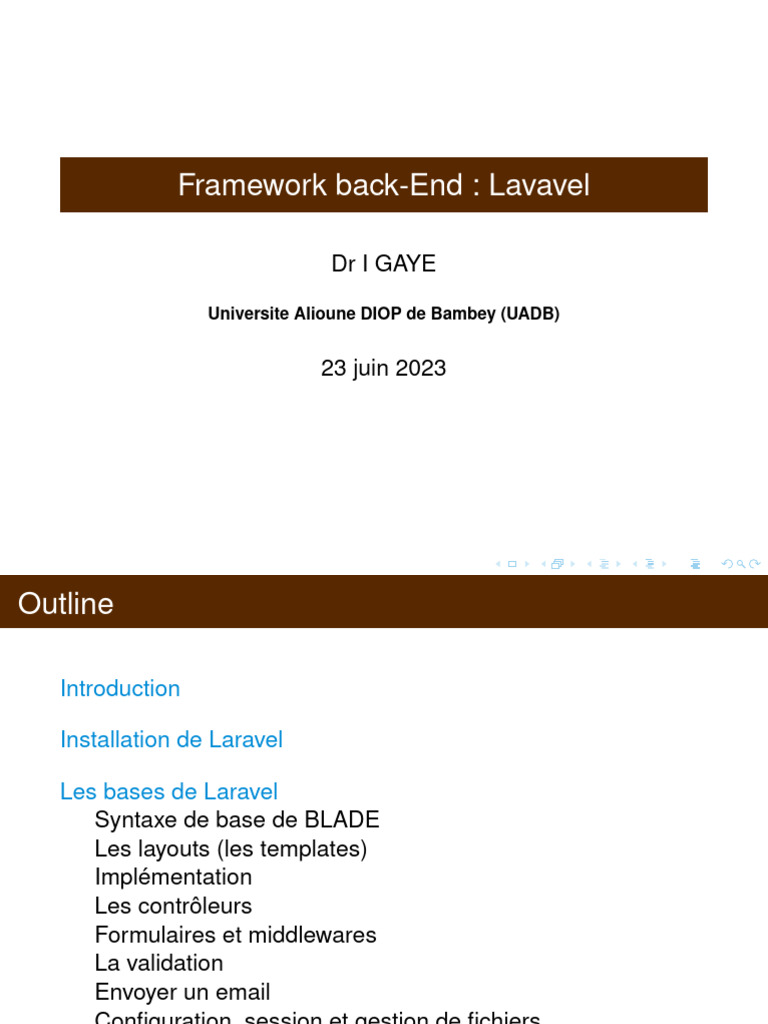 Introduction au Framework Laravel | PDF | Infrastructure logicielle | PHP