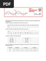 Unit 3A Trigonometric Review Guide | PDF | Angle | Circle