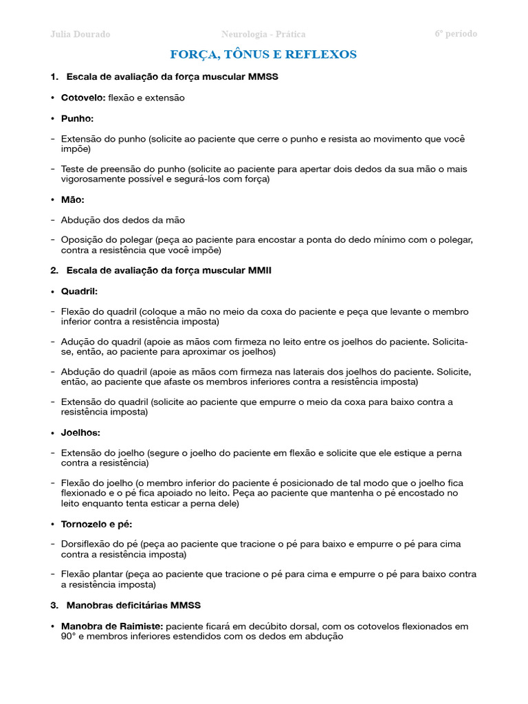 Avaliação da Manobra de Raimiste | PDF | Olho humano | Sistema nervoso
