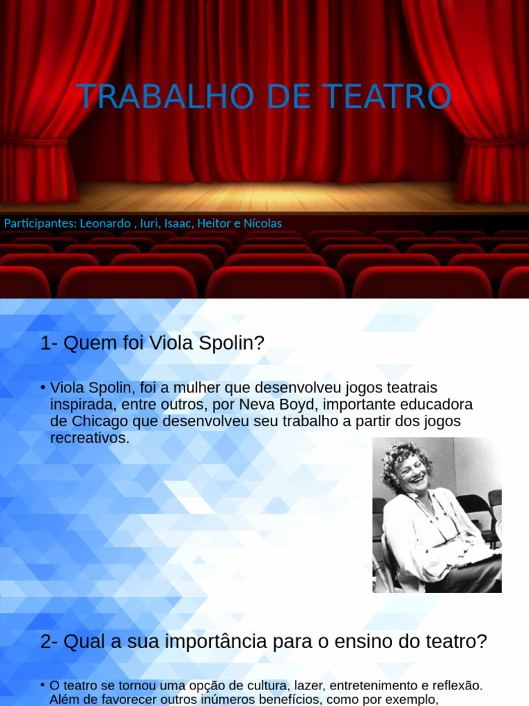 Trabalho de Teatro | PDF