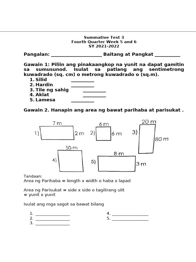 Math 3 Summative Test No 3 Q4 W 5 6 Pdf