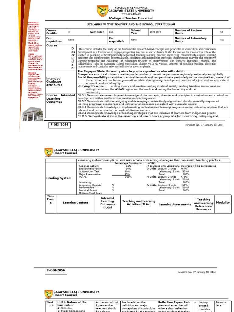 Curriculum Development Syllabus Guide | PDF | Curriculum | Teachers