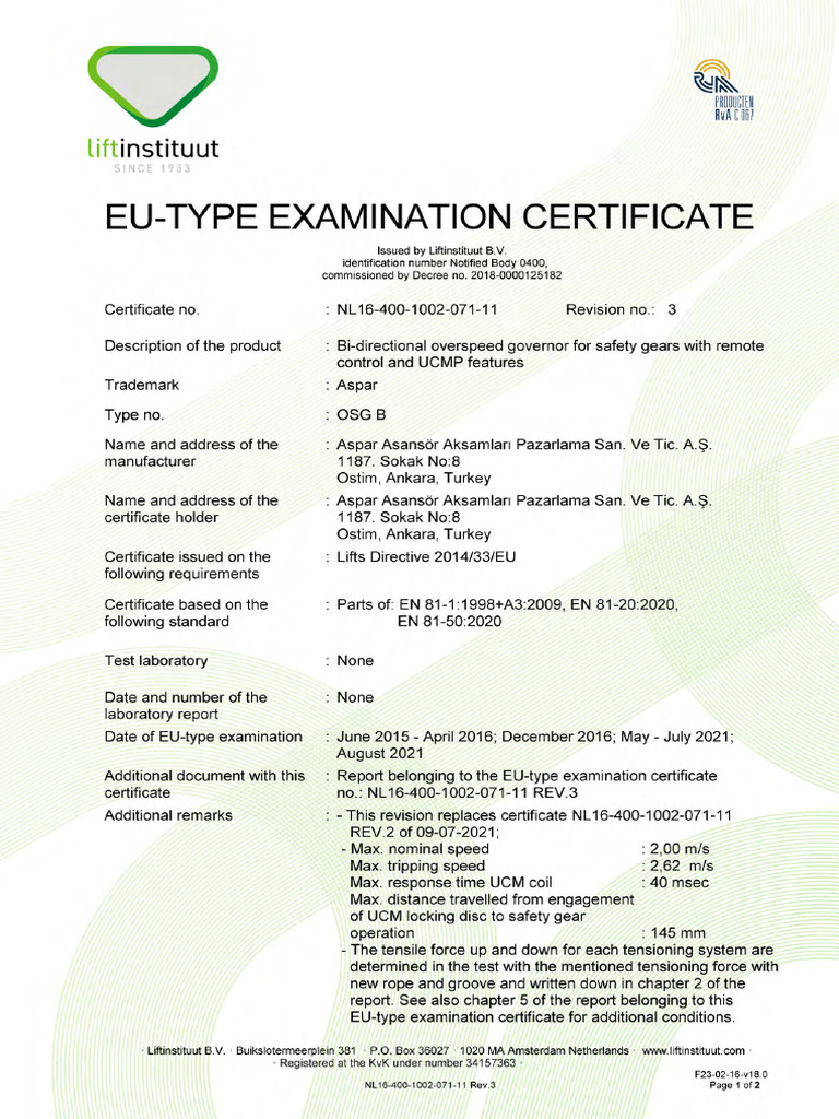 7.0 Osg-B-Ce-Belgesi-Ve-Ab-Uygunluk-Beyani-2021-2026-2 | PDF