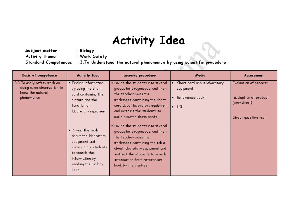 Activity Idea | PDF