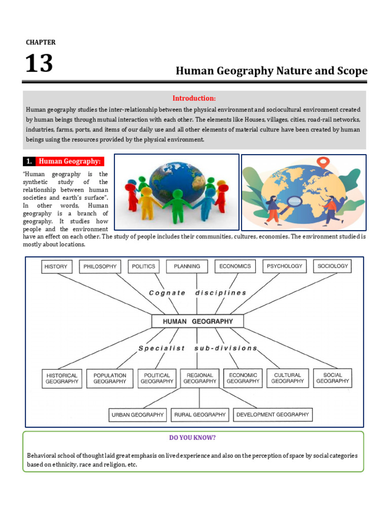 Human Geography | PDF | Geography | Social Sciences