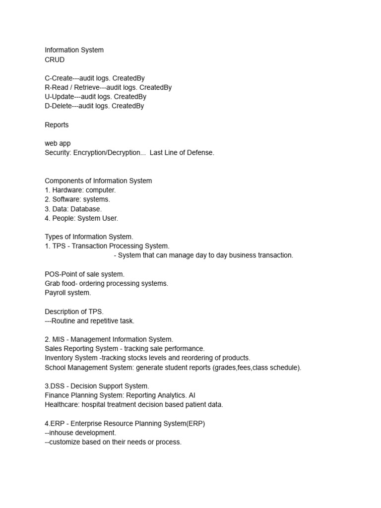 Introduction to Information System (1) | PDF