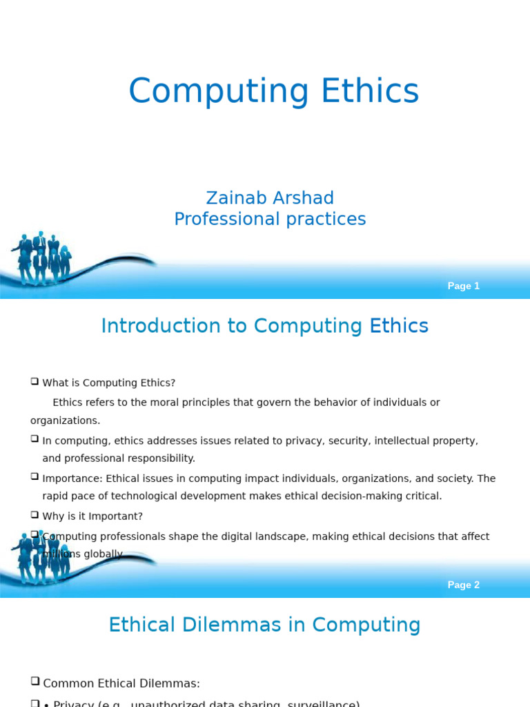 Week 4 Computing Ethics | PDF | Artificial Intelligence | Intelligence ...