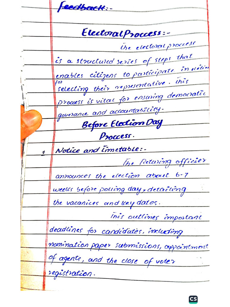 Electoral Process Mechanism And Representation Pdf