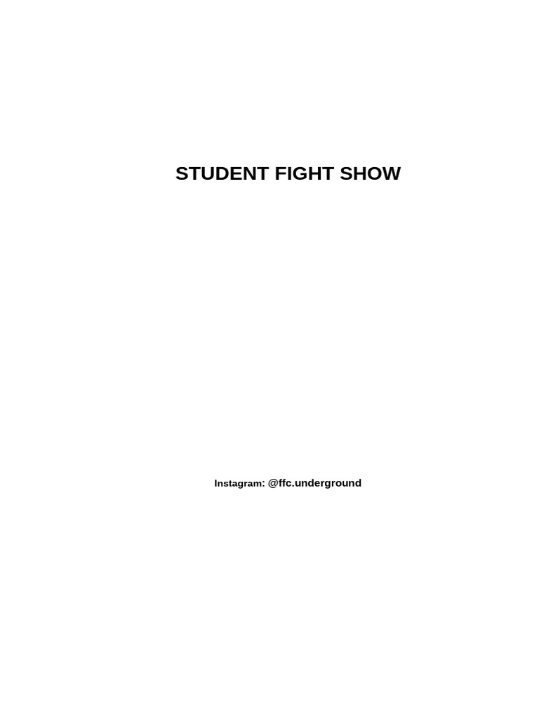 Pendaftaran Student Fight Show Malang | PDF