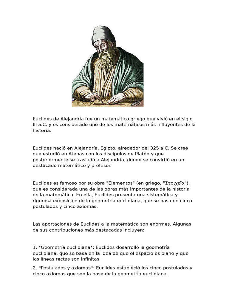 Documento | PDF | Euclides | Geometría euclidiana