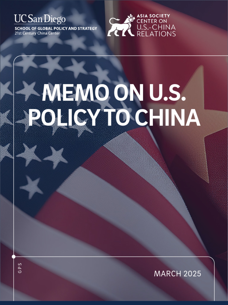 Task Force Memo Us China Policy | PDF | China | World Politics