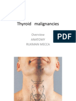 Thyroid Malignancies: Anatomy Rukman Mecca