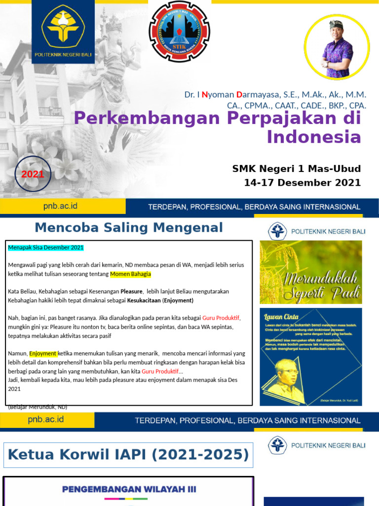 Perkembangan Perpajakan Indonesia 2021 | PDF