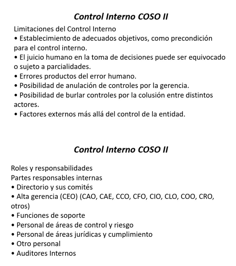 3 Control Interno COSO II | PDF