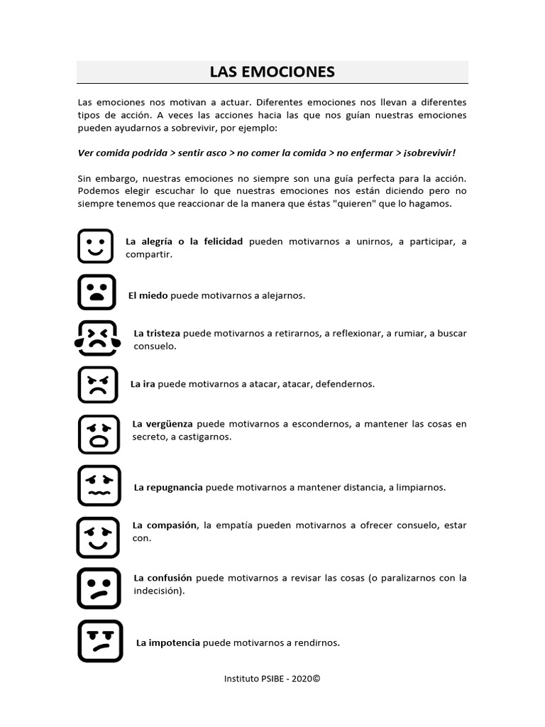 PSIBE - Educación Emocional | PDF | Las emociones | Asco