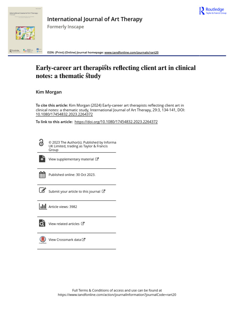 Curated visual reference: Gallery Detail: Early Career Art Therapists Reflecting Client Art In Clinical Notes