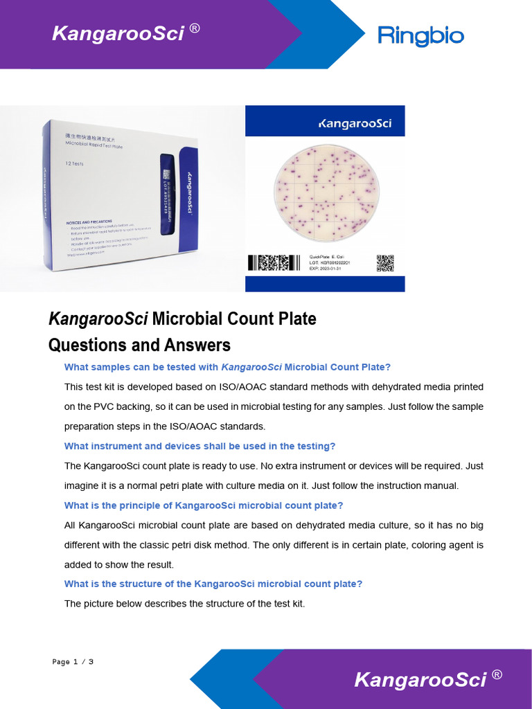 KangarooSci Microbial Count Plate Guide | PDF