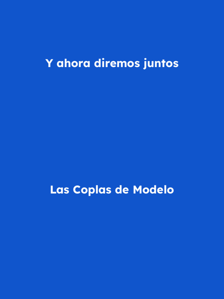 Modelo - Coplas | PDF