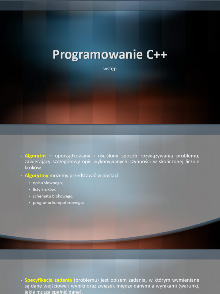 Programowanie C++ - cz1 | PDF