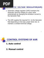 Download Automatic Voltage Regulator AVR PPT by Kumar Aravind SN84284966 doc pdf