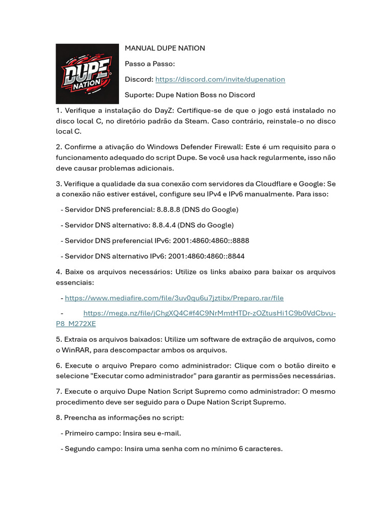 Manual do Script Dupe Nation | PDF | Sistema de Nomes de Domínio (DNS ...