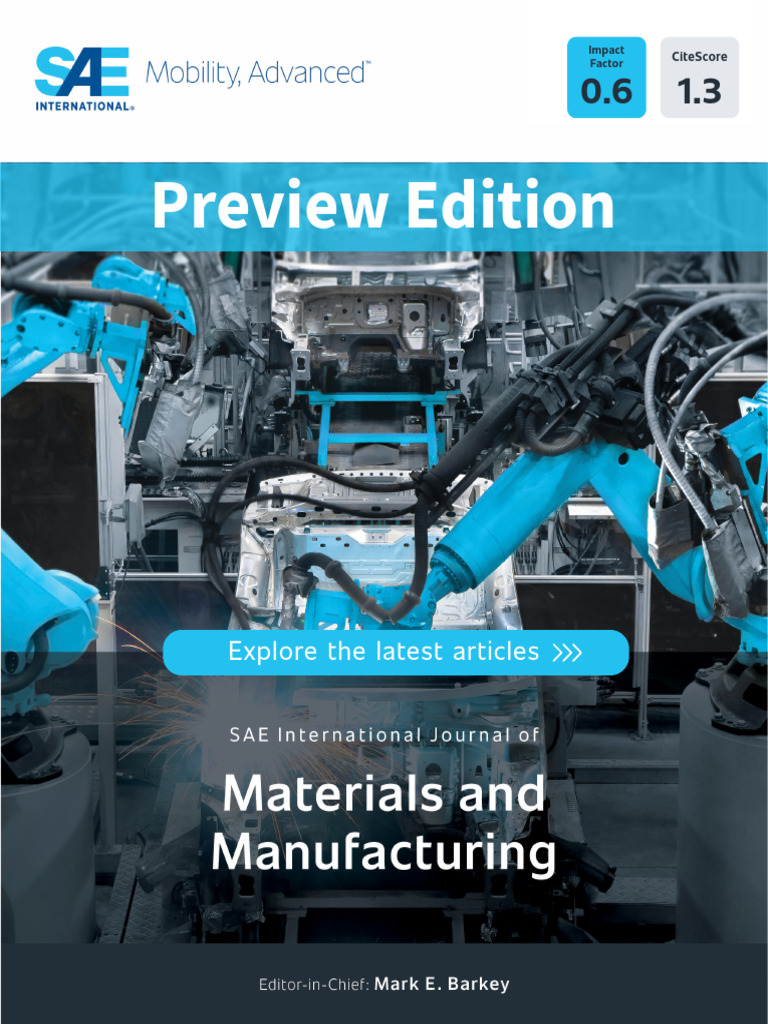 SAE Journals - New Issue - Materials and Manufacturing | PDF ...