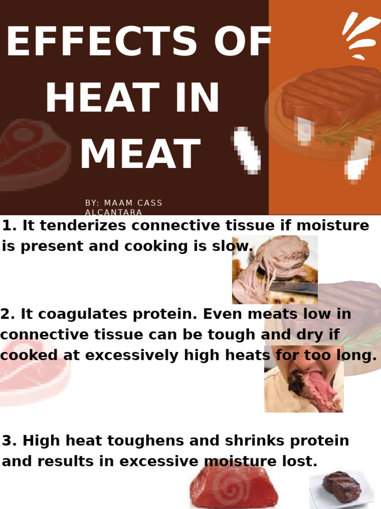 Effects of Heat on Meat Cooking | PDF | Cooking | Roasting