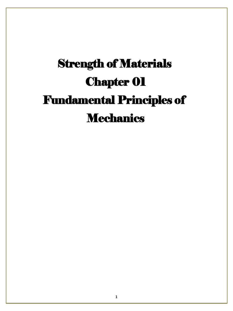 Strength of Materials: Mechanics Principles | PDF | Stress (Mechanics ...