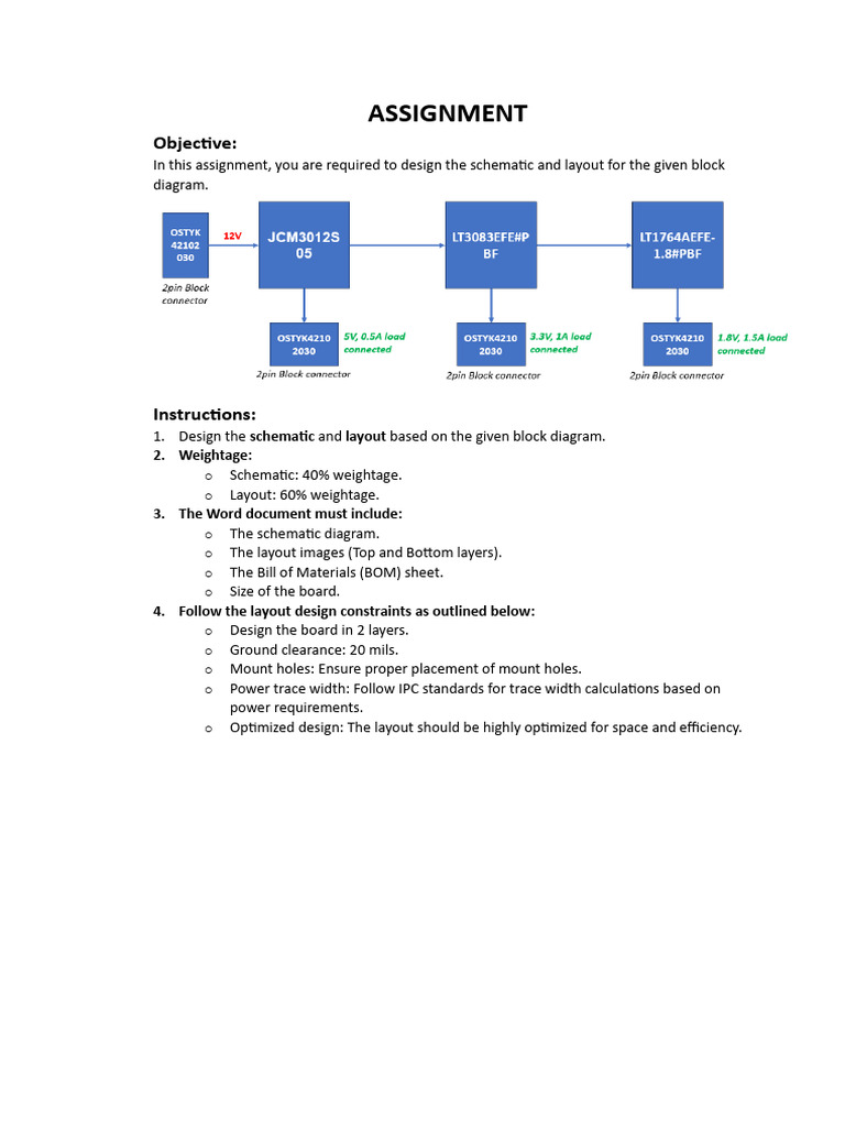 Schematic and Layout Design Assignment | PDF
