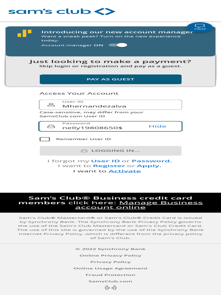 Manage Your Sam's Club Credit Card Account PDF(00)