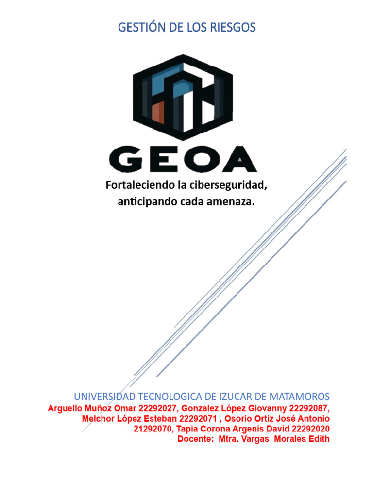 Gestión de Riesgos en Ciberseguridad | PDF | Riesgo | La seguridad ...