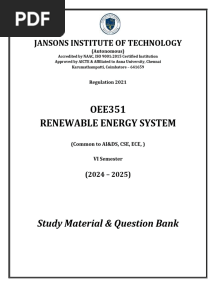 OEE351 Renewable Energy System-1