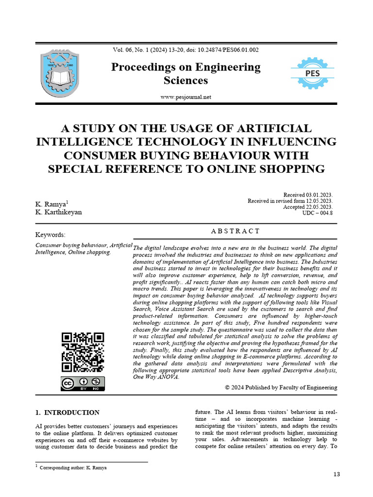 A Study On The Usage of Artificial Intelligence Technology in ...
