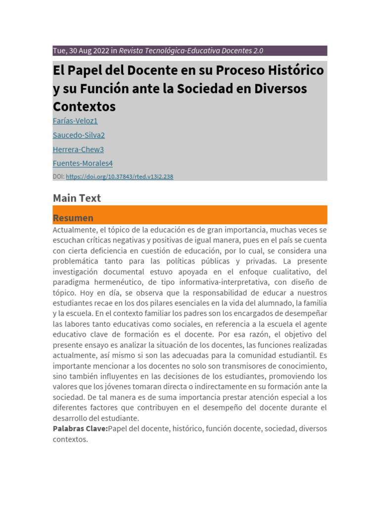 El Rol del Docente en la Educación Actual | PDF | Maestros | Enseñando