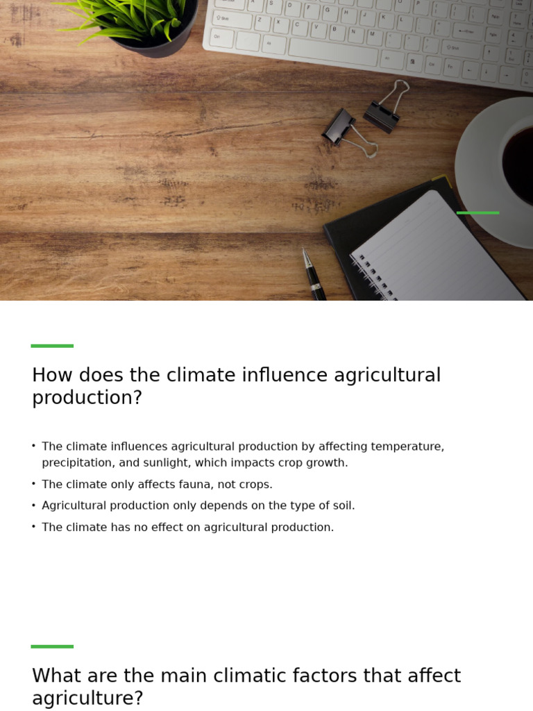 Climate's Impact on Agriculture Explained | PDF