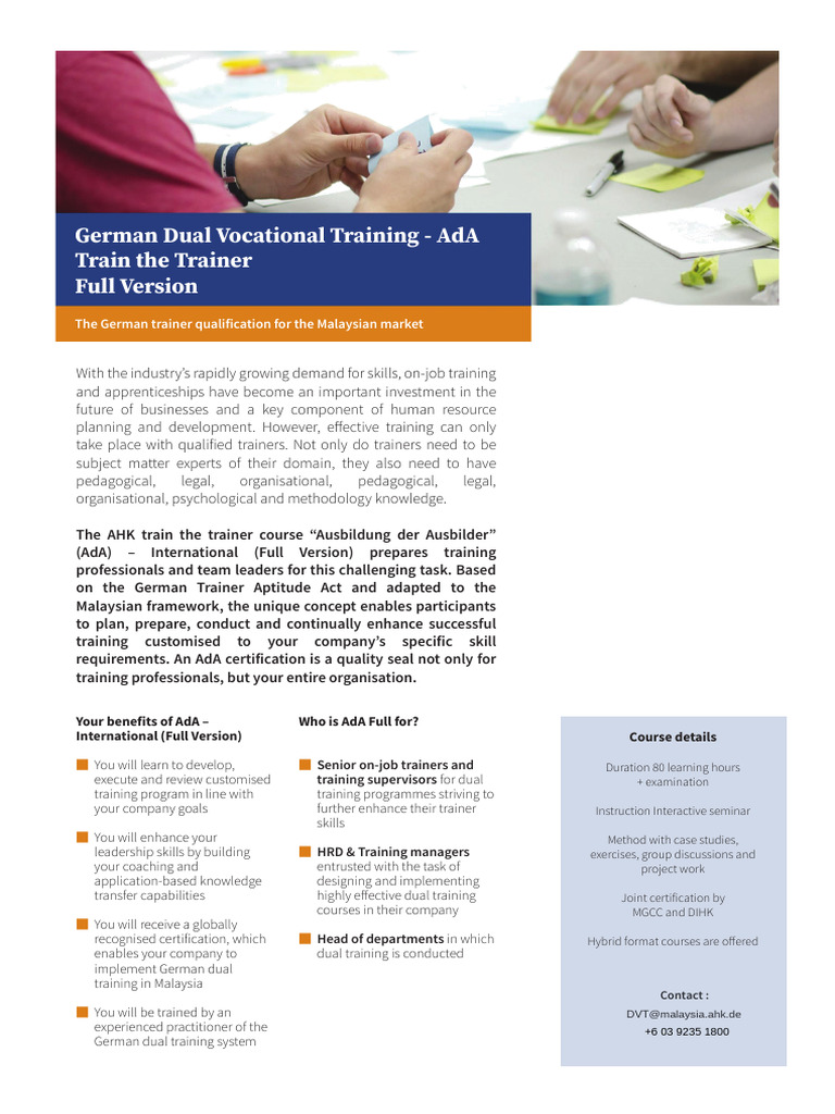 AdA - International Full Version | PDF | Vocational Education | Cognition