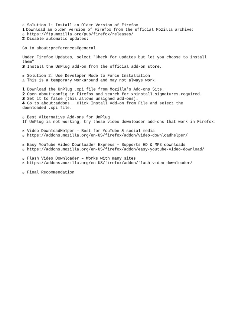 Firefox Older Install | PDF